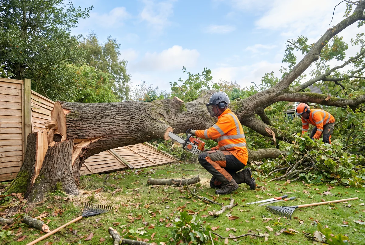 Emergency Tree Services in progress