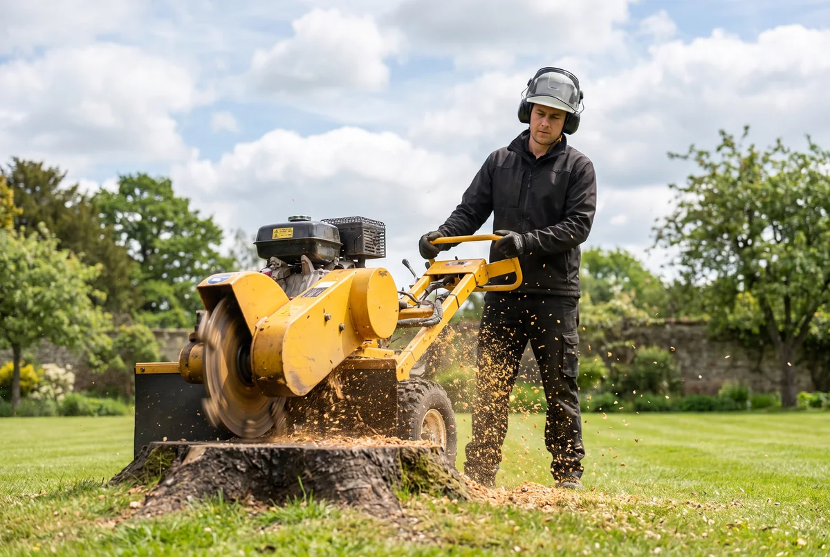 Stump Grinding in progress
